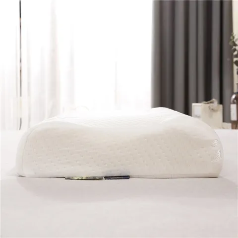 Oreiller Ergonomique en Mousse à Mémoire Latex Vague Protection du Cou Oreiller Cervical à Rebond Lent Pour Lit Sommeil