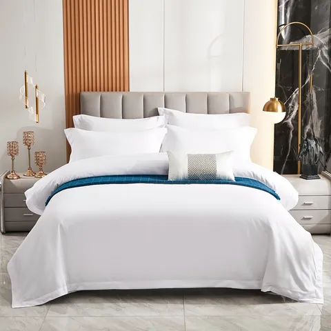Minimalist Solid Color Brushed Hotel Bedding Set Soft Comfortable Bed Sheet Quilt Cover Pillowcases Home Bedroom