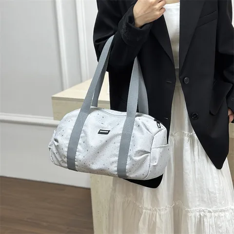 Sac de Voyage Duffel Décontracté pour Femmes Grande Capacité Entraînement de Yoga Sac à Main Tissu Léger Imprimé Étoile