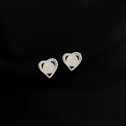 Platinierte Kupfer Clip-On Ohrringe Für Nicht Durchstochene Ohren Modische Strass Künstliche Perle Geometrische Herz Kamelien Ohrringe Für Damen
