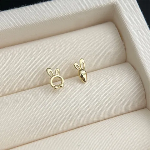 Mini 14K Gold Vergoldet Zirkonia Ohrstecker Für Damen Mode Kleine Blume Herz Schmetterling Tier Geometrische Ohrringe Schmuck