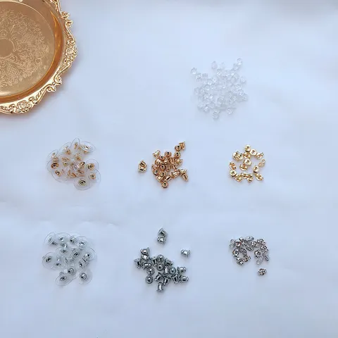 Metall Silikon Ohrring Verschlüsse Ersatz Schmetterling Kugel Kappen DIY Schmuckherstellung Komponenten Für Ohrringe Ohrstecker Rücken