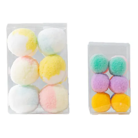 Giocattolo Per Gatti Con Palle Di Peluche Pom Pom Morbidi Interattivi Palle Soffici Colorate Per Gattino Animale Domestico Sollievo Dalla Noia