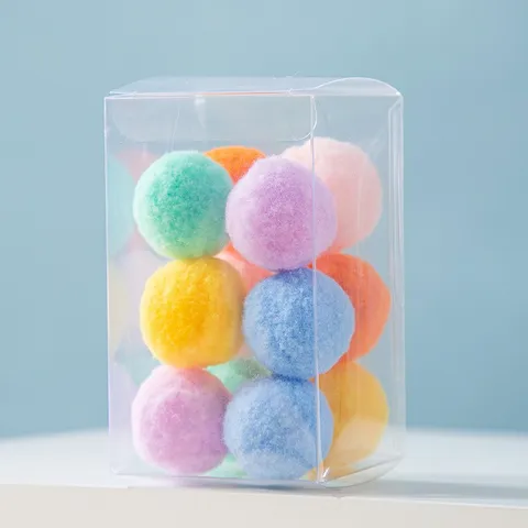 Giocattolo Per Gatti Con Palle Di Peluche Pom Pom Morbidi Interattivi Palle Soffici Colorate Per Gattino Animale Domestico Sollievo Dalla Noia