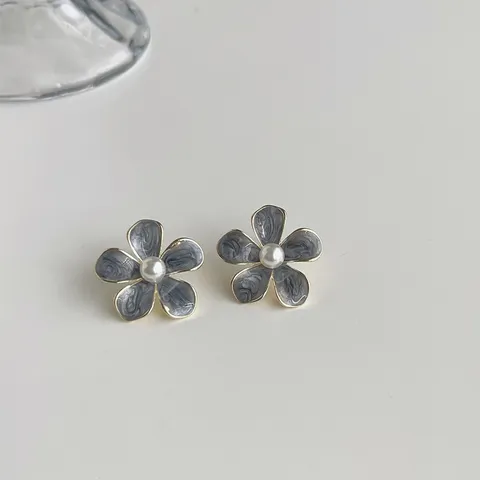 Luxus Mode Glasur Tropfen Blume Schmetterling Ohrstecker Für Damen Strass Künstliche Perle Geometrische Ohrringe Schmuck Geschenk