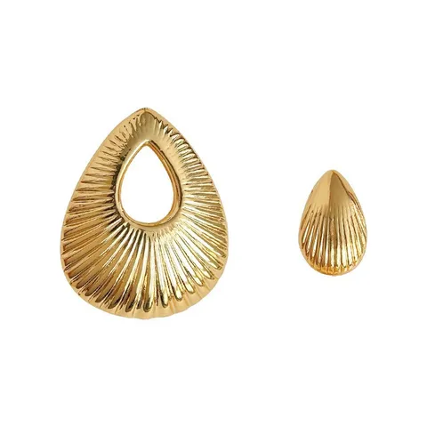 18K Vergoldet Kupfer Ohrclips Ohne Ohrloch Retro Rund Geometrisch Blume Harz Strass Herz Blatt Damen Mode Schmuck