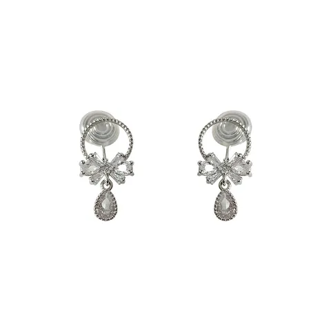 Elegante Kupfer Zirkonia Ohrclips Vergoldet Raffinierte Saturn Schmetterling Mond Geometrie Ohne Durchstochene Ohren Für Damen