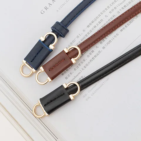Ceinture Fine en Cuir PU pour Femmes Minimaliste Polyvalente Ceinture Décorative Élégante Accessoires de Mode
