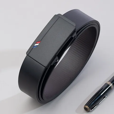 Ceinture TPU Minimaliste Décontractée pour Hommes Avec Boucle à Ardillon en Alliage Affaires Mode Bande de Taille Quotidienne Accessoires pour Hommes