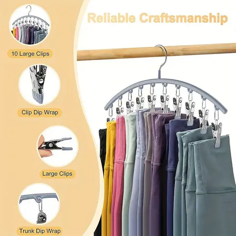 Stainless Steel Drying Rack Multi Clip Sock Hanger Windproof Balcony Underwear Organizer Metal Hangers For Home