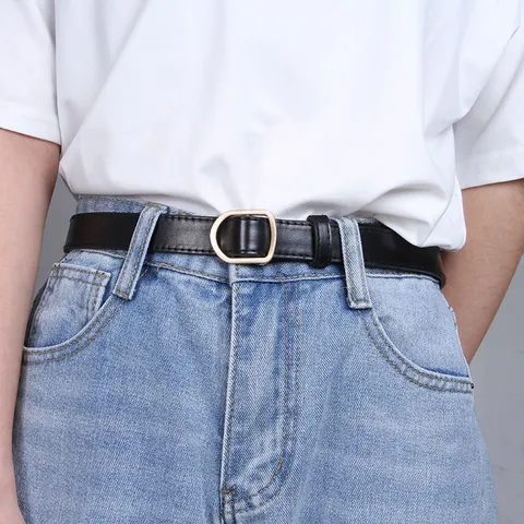 Ceinture Fine En Cuir PU Minimaliste Pour Femmes Ceinture Décontractée Polyvalente À Boucle Ardillon Pour Jean Robe Accessoires De Taille De Mode