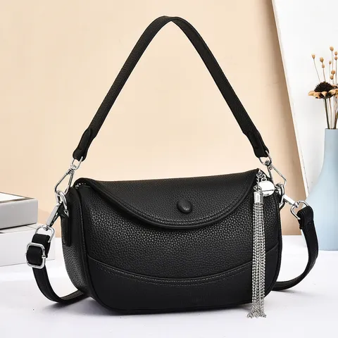 Γυναικείο Δερμάτινο Τσάντα Crossbody PU Μόδα Casual Τσάντα Ώμου Καθημερινή Τσάντα Χεριού Μικρή Τσάντα Sella Με Διακόσμηση Φούντας