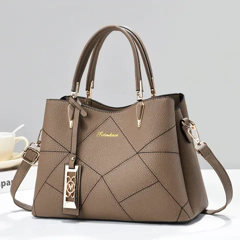 Borsa Tote di Grande Capacità Classica Donna Borsa a Tracolla Spalla Moda Casual PU Pelle Borsa a Mano per Commutazione Quotidiana