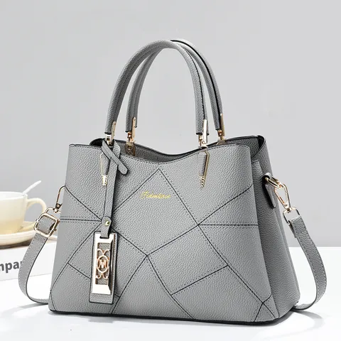 Borsa Tote di Grande Capacità Classica Donna Borsa a Tracolla Spalla Moda Casual PU Pelle Borsa a Mano per Commutazione Quotidiana