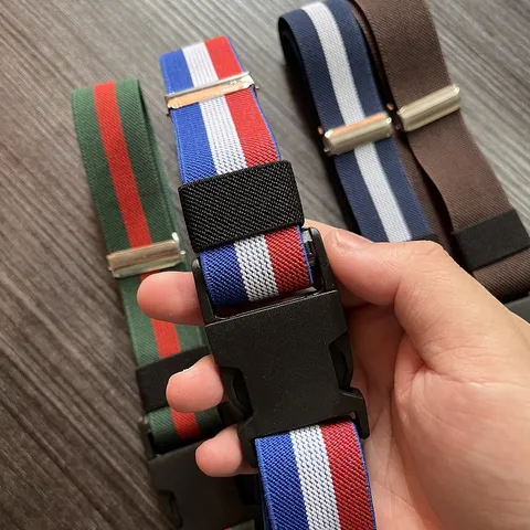 Cinturón Elástico Ajustable Invisible para Mujer sin Hebilla Banda de Plana Cinturón Informal para Vaqueros Accesorios de Moda