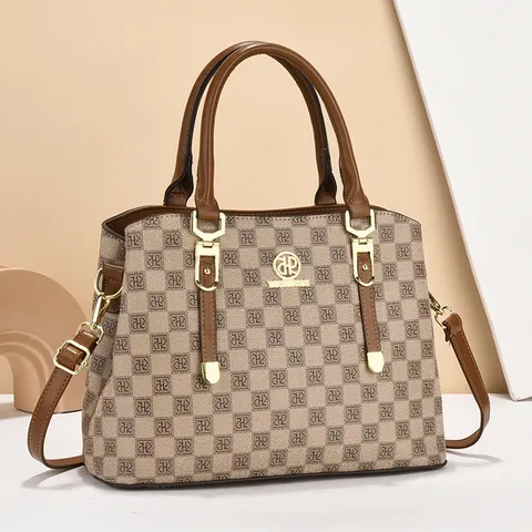 Femmes Mode PVC Damier Sac à Main Style De Luxe Poignée Supérieure Épaule Bandoulière Sac Cabas Quotidien