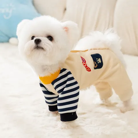 Ropa Linda de Otoño e Invierno para Perro Mascota Forro Polar Ropa de Cuatro Patas Abrigo Cálido para Cachorro Gato