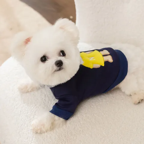 Autumn Winter Cute Bear Dog Hoodie Pet Warm Apparel Small Medium Dogs Cats Clothes