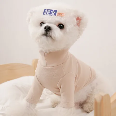 Autumn Winter Solid Color Pet Dog Cat Warm Knitted Base Shirt Puppy Pullover Apparel