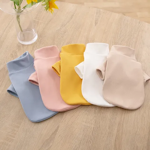 Autumn Winter Solid Color Pet Dog Cat Warm Knitted Base Shirt Puppy Pullover Apparel
