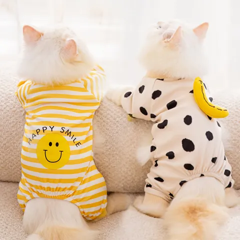 Leuke Huisdier Vierbenige Kleding Winter Warme Hond Kat Pyjama Fleece Puppy Kleding Zachte Thuiskleding