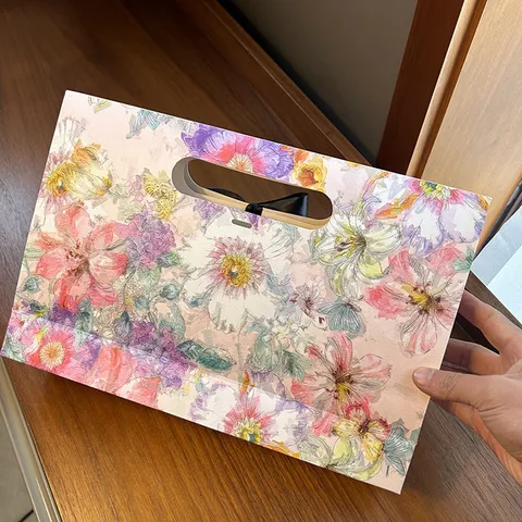 Envelope Gift Box With Bow Ribbon High End Cardboard Packaging Box For Scarf Shawl Towel Wedding Party Gift Wrapping