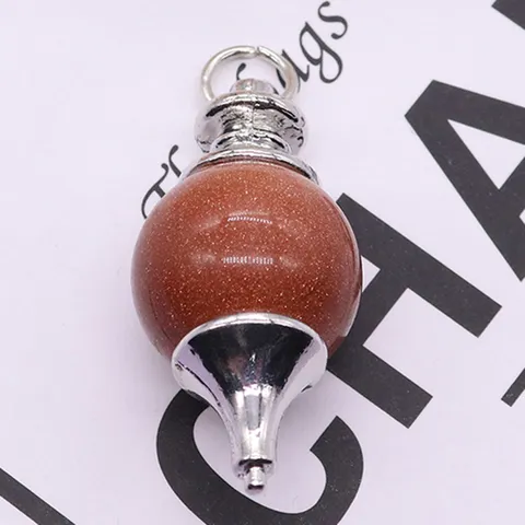 Natural Stone Pendulum Pendant Necklace Accessory Dowsing Crystal Healing Point Hexagonal Cone Charm DIY Jewelry Making