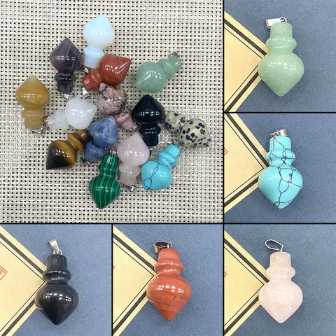 Natuursteen Conische Hanger Kristal Agaat Halfedelsteen Kegelvormige Bedel DIY Sieraden Maken Accessoires