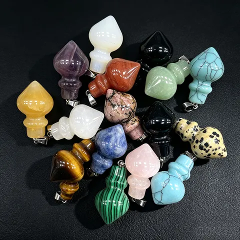 Natuursteen Conische Hanger Kristal Agaat Halfedelsteen Kegelvormige Bedel DIY Sieraden Maken Accessoires