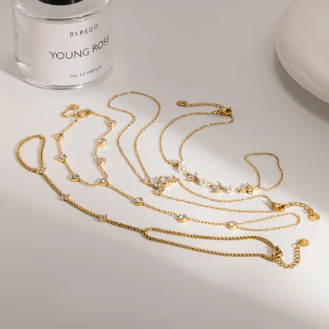 Fashion Stainless Steel Rhinestone Artificial Pearl Hand Chain Finger Link Bracelet Gold Plated Layered Jewelry For Women