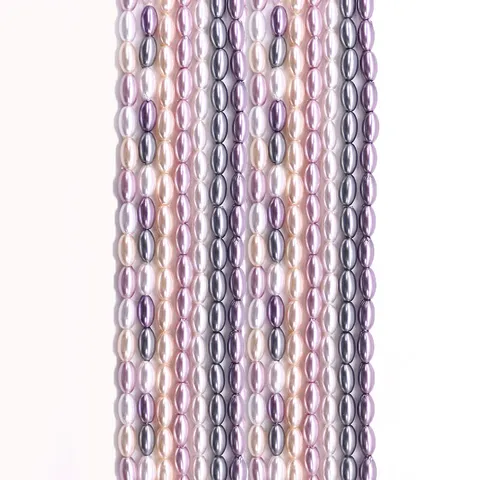 Perles d'Imitation de Verre Perles en Vrac Perles de Coquillage Peintes pour la Création de Bijoux DIY Accessoires de Collier