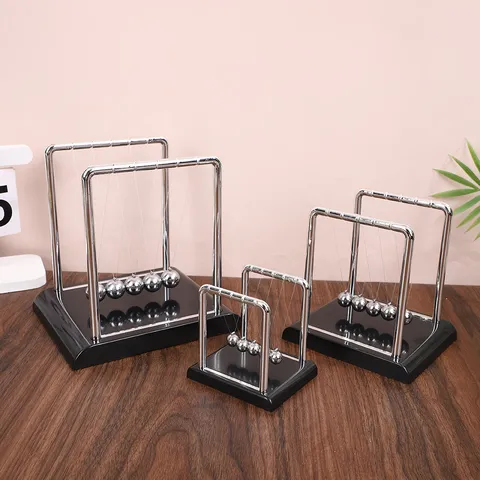 Newtons Cradle Balance Balls Fysica Wetenschap Speelgoed Bureau Decor Metaal Kinetische Energie Behoud Demonstratie Educatief Cadeau