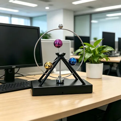 Hemelse Perpetuum Mobile Machine Kinetische Kunst Bureau Speelgoed Metaal Fysica Gadget Thuis Kantoor Bureau Decor Tafel Ornament