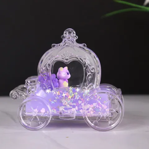 Acryl Vloeibaar Drijfzand Pompoen Auto Speelgoed Bureaublad Ornament Stressverlichting Gliterfles Cadeau