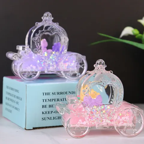 Acryl Pompoen Koets Vloeibaar Drijfzand Bureaublad Decoratie Ornament Schattig Decompressie Speelgoed Kinderen Cadeau