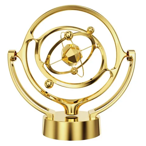 Creatieve Perpetuum Mobile Galaxie Hemelsmodel Thuis Kantoor Bureau Ornament Plastic Gegalvaniseerd Tech Decor