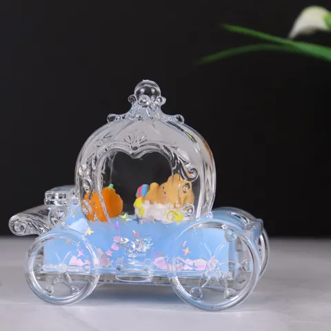 Acryl Vloeibaar Drijfzand Pompoen Auto Speelgoed Bureaublad Ornament Stressverlichting Gliterfles Cadeau
