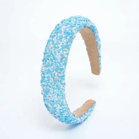 French Style Dreamy Star Sequin Headband For Women Girls Sweet Bling Sparkly Hair Hoop Accessories Party Hairband