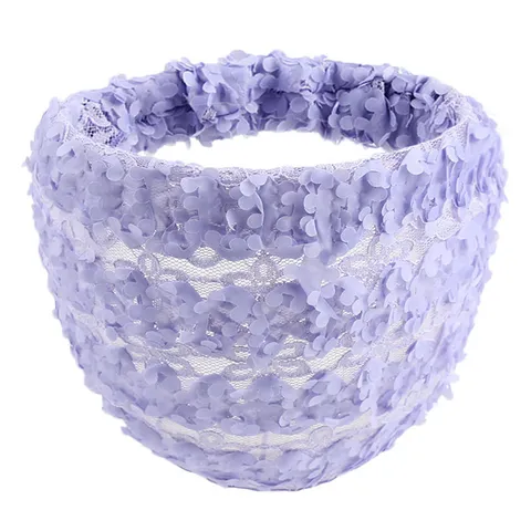 Cerchietto a Tesa Larga in Pizzo Floreale 3D da Donna Elegante Fascia per Capelli in Rete per Copertura Capelli Bianchi Accessori per Capelli Quotidiani