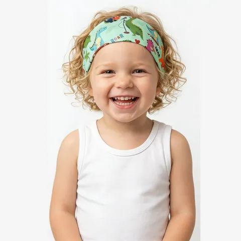 Fascia per Capelli Bambini Cartone Animato Dinosauro Stampata Elastica Sportiva Assorbi Sudore per Ragazzi Ragazze Accessori Capelli