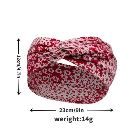 Fascia Sportiva Minimalista In Tessuto Elastico A Bordo Largo Con Nodo Incrociato E Stampa Floreale Per Donna Yoga Corsa