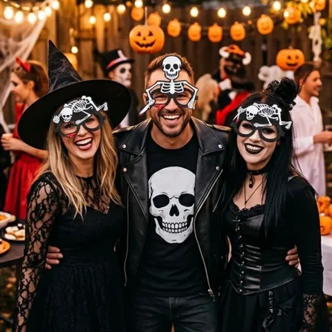 Halloween Dekoration Skelett Brille Lustige Blutige Messer Axt Filz Brillengestell Gruselige Party Foto Requisiten Urlaub Kostüm Zubehör