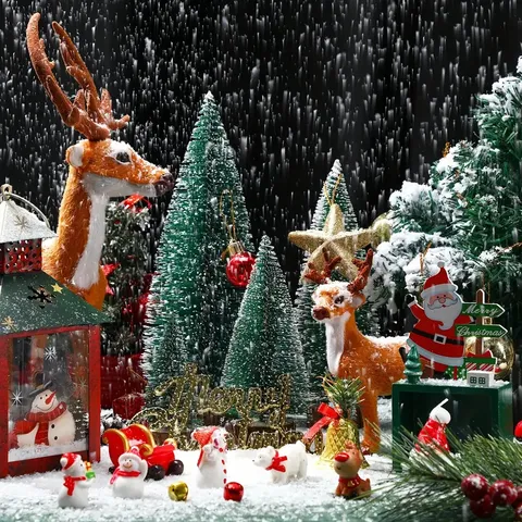 Mini Weihnachtsbaum Beflockte Zeder Kiefer Mit Holzsockel Schnee Landschaft Tischdeko Feiertagsdeko Schreibtisch Deko Baum