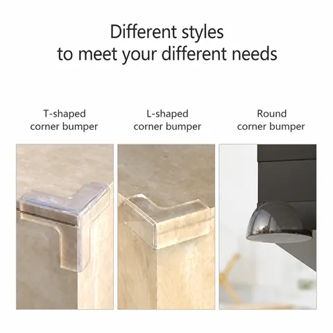 Transparent Silicone Corner Protector Soft Anti Collision Guard For Table Desk Cabinet Edge Safety Child Proof Furniture
