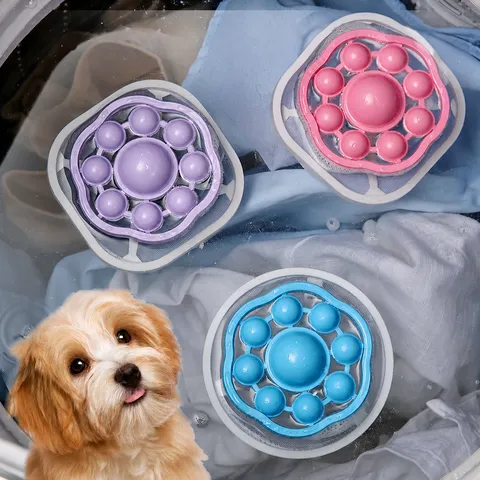 Machine à Laver Flottant Attrape Cheveux Filtre Filet Réutilisable Boule de Lessive Épileur Nettoyant Poils d'Animaux Outil de Lessive