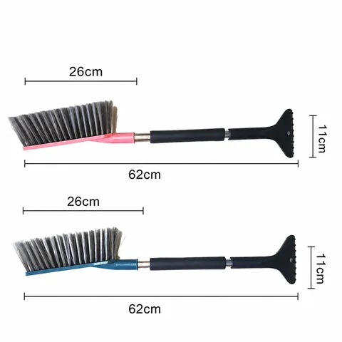 Multifunctional Car Snow Shovel Extendable Ice Scraper Snow Removal Brush Window Defroster Winter Cleaning Tool