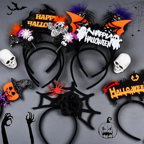 Halloween Headband Funny Ghost Bat Pumpkin Spider Headwear Hair Hoop Festival Party Costume Hair Accessories For Kids Adults