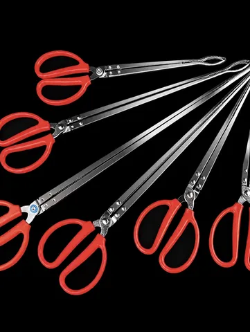 Stainless Steel Eel Clip Extended Fishing Pliers Crab Catcher Long Handle Catching Tool Multi Function Metal Clamp