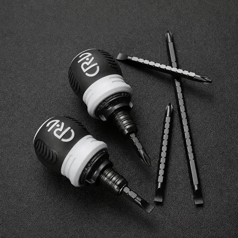 Multifunctional Semi Automatic Ratchet Screwdriver Set Telescopic Hand Tool With Strong Magnetic Interchangeable Bits