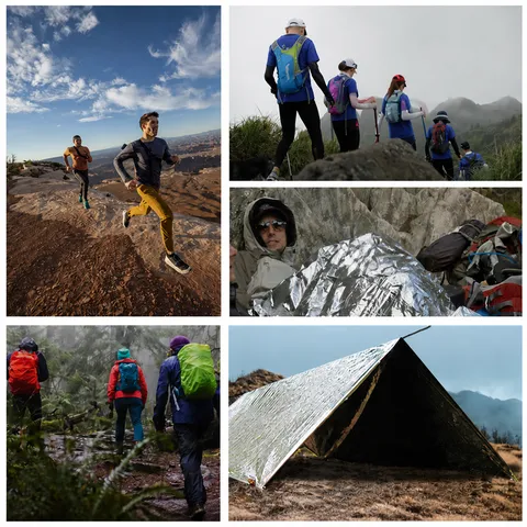 Outdoor Emergency Survival Thermal Blanket Portable Mylar Waterproof Windproof First Aid Rescue Blanket For Camping Hiking